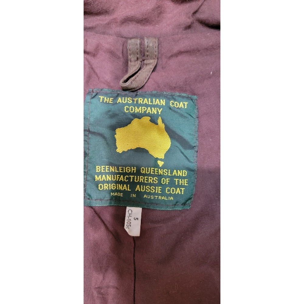 The Australian Coat Company Aussie Riding Jacket Oilskin Canvas Coated Men's Med - Picture 4 of 15